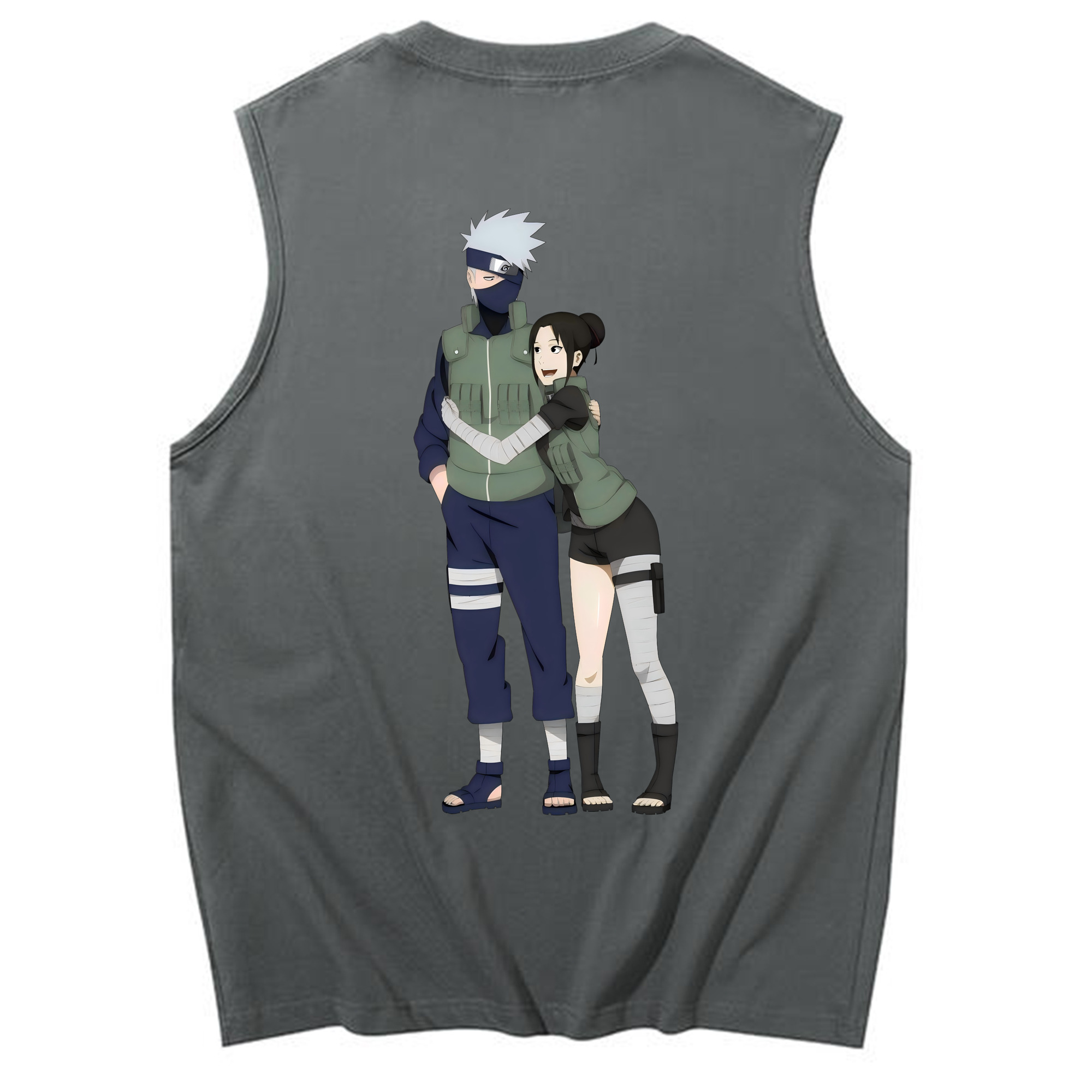 （画像用） NARUTO -ナルト- はたけ カカシ Hatake Kakashi コットン100％タンクトップ（背面プリント）